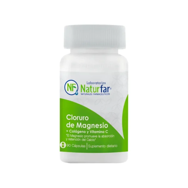 Cloruro De Magnesio Naturfar + Colageno Y Vitamina C Capsulas Frasco X 90